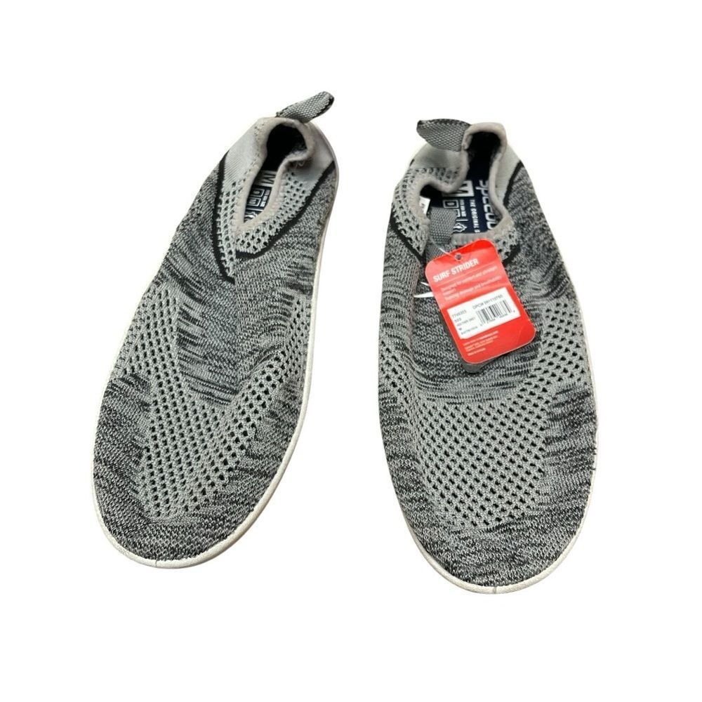 Speedo Water Shoes Men’s 9–10 Gray Aqua Slip On Beach Pool Quick Dry NWT